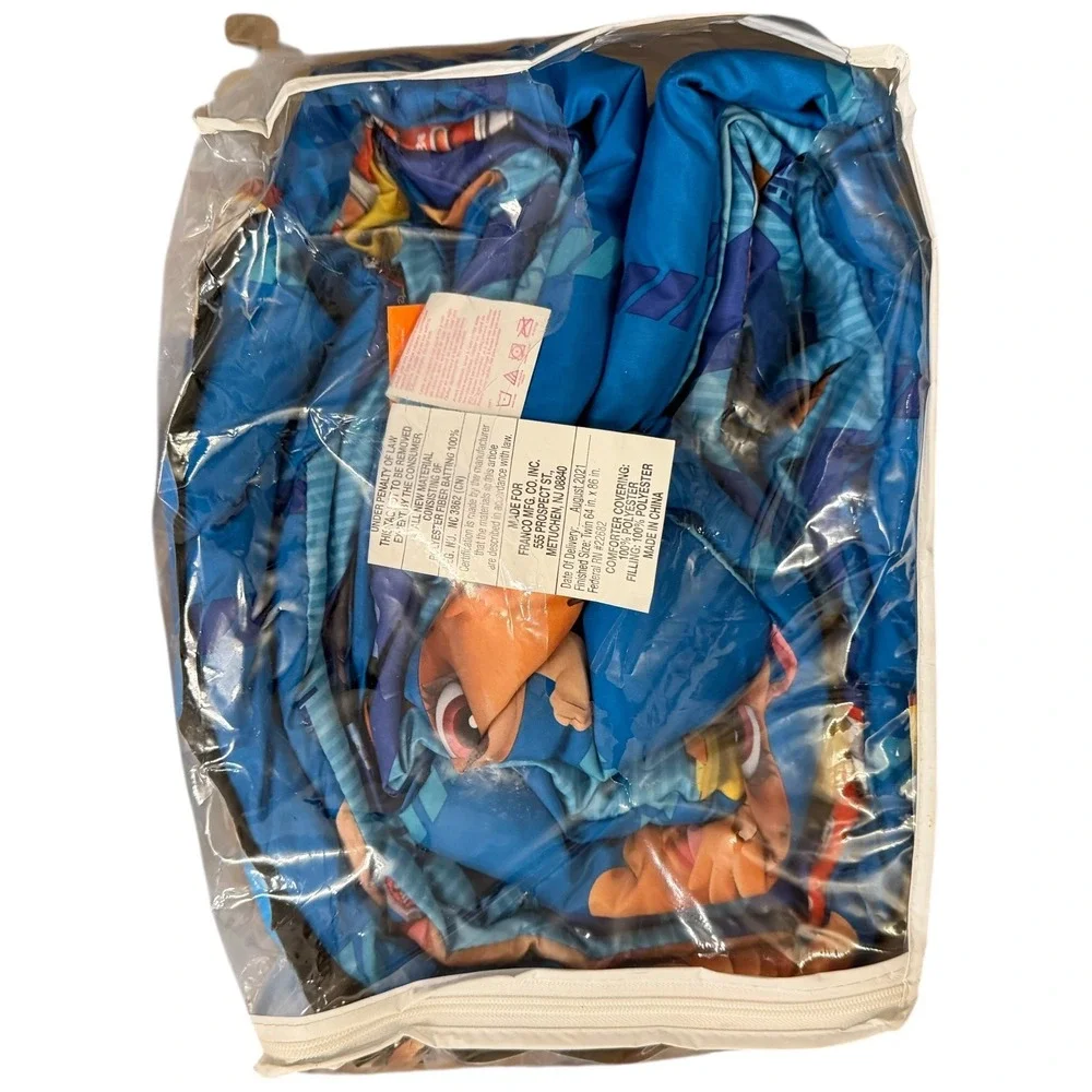 Paw‎ Patrol Twin Reversible Comforter Blue Super Soft Kids Bedding